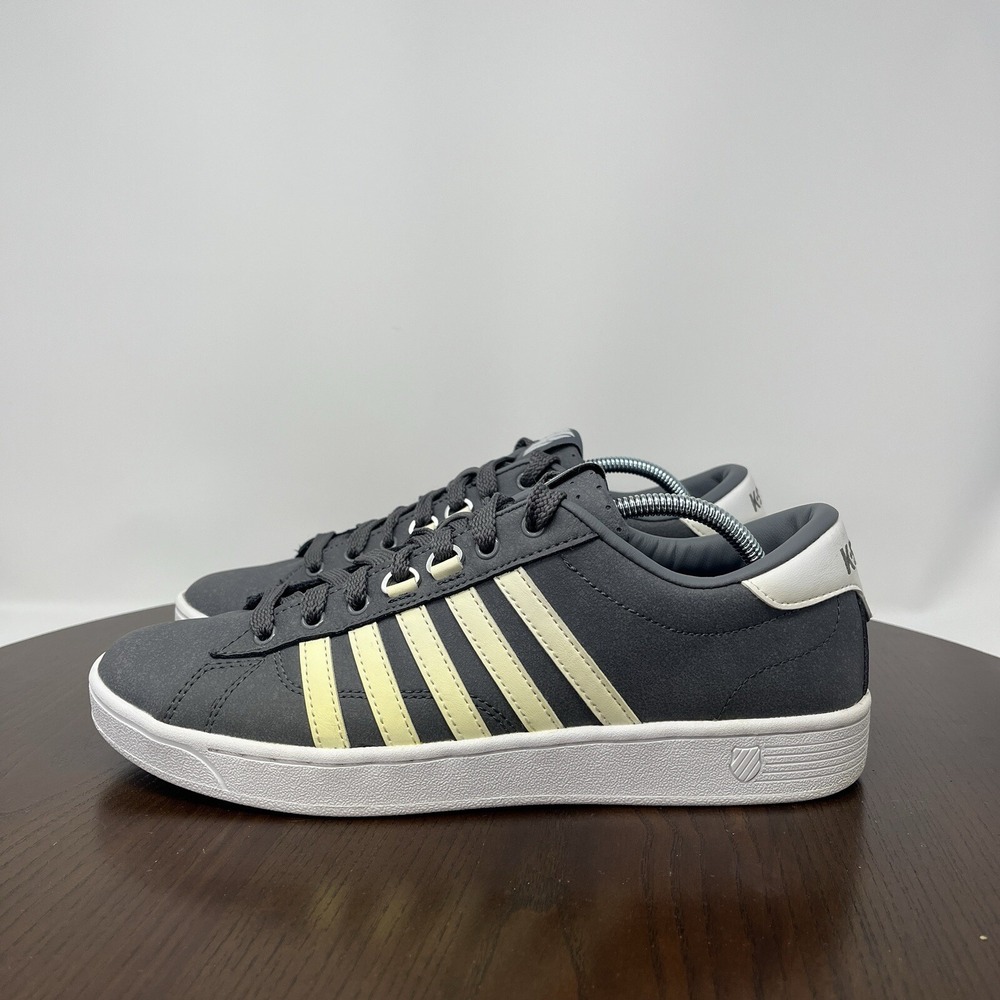 K Swiss Classic Shoes Men's Size 8.5 Gray White‎ Leather Low Sneaker 03614-087